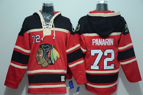 Blackhawks #72 Artemi Panarin Red Sawyer Hooded Sweatshirt Stitched NHL Jersey - Click Image to Close